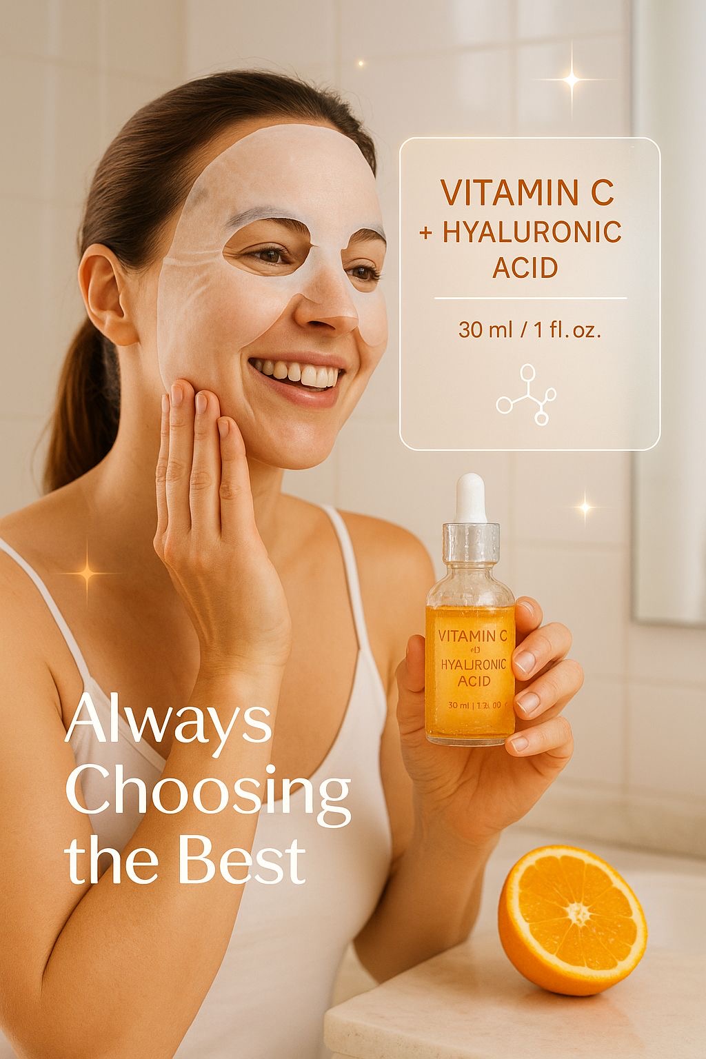 Elancy collagen mask and vitamin C serum