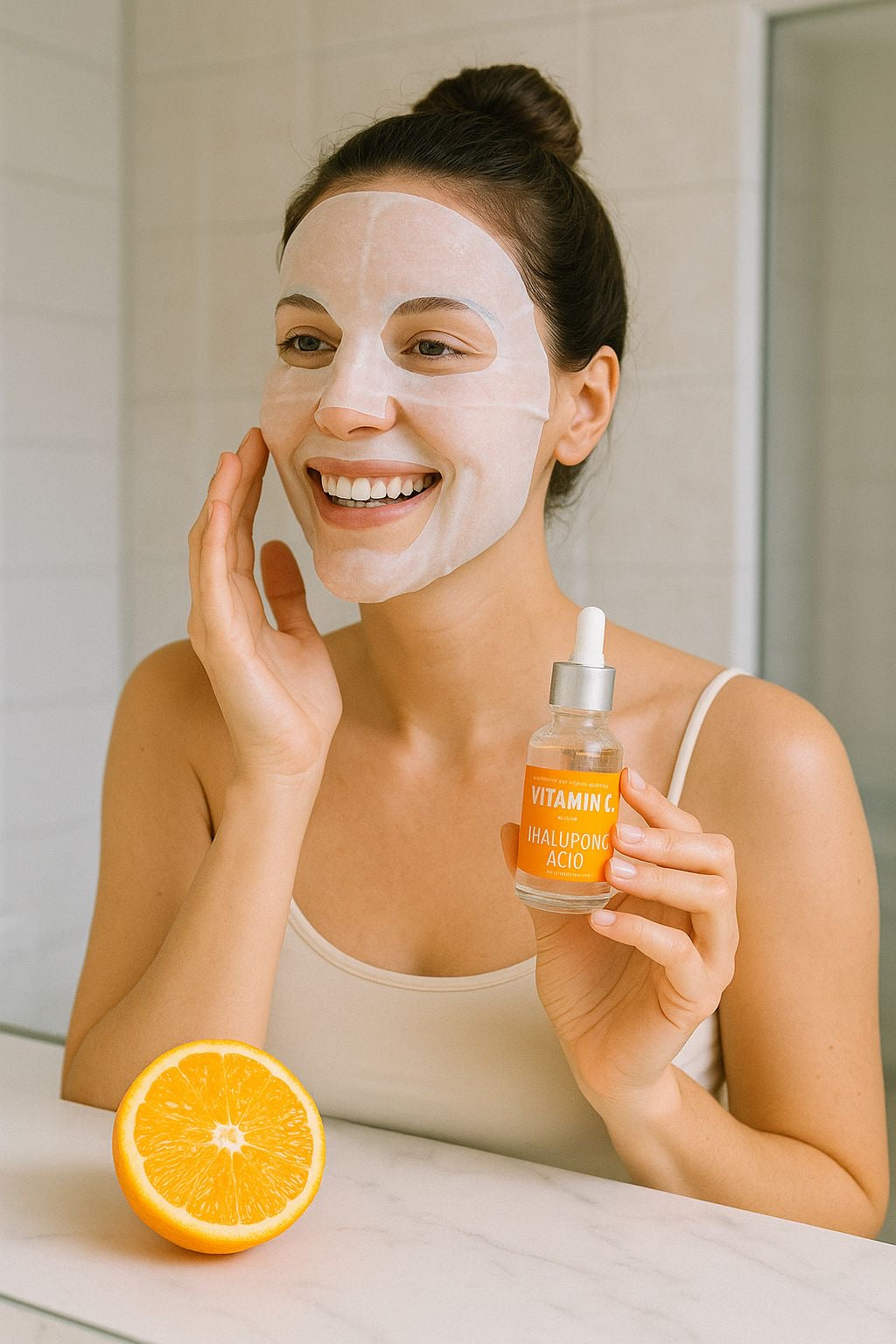 Elancy collagen mask and vitamin C serum