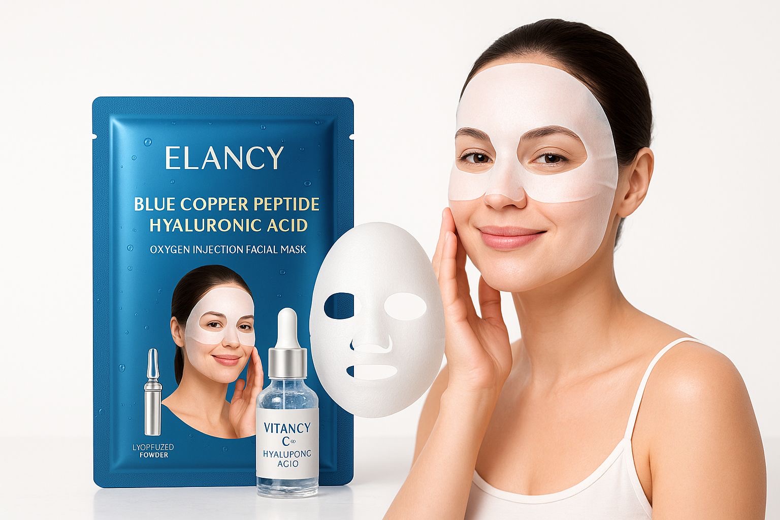 Elancy collagen mask and vitamin C serum